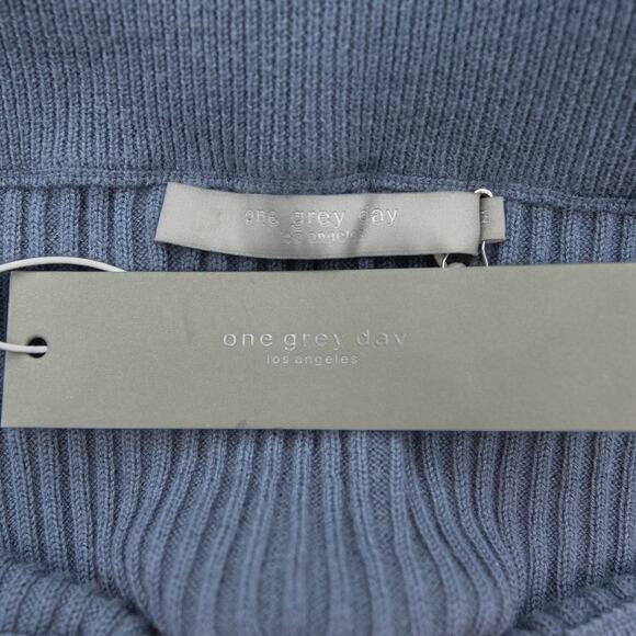 Revolve One Grey Day Silk Blend Sweater Skirt In Blue Size Medium - Picture 5 of 8